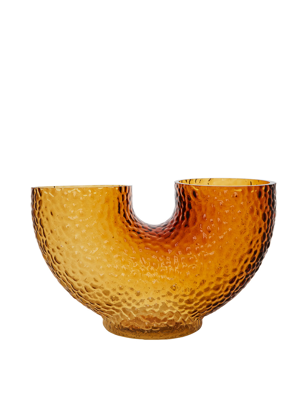 ARURA Low glass vase Amber / L34xW14xH19 CM