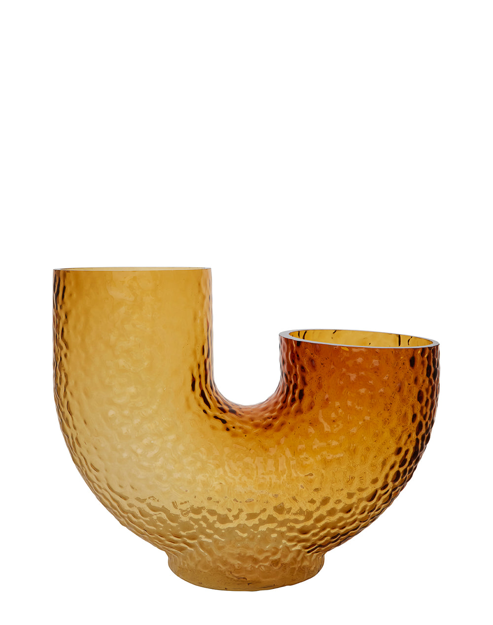 ARURA Medium glass vase Amber / L34xW14xH26 CM