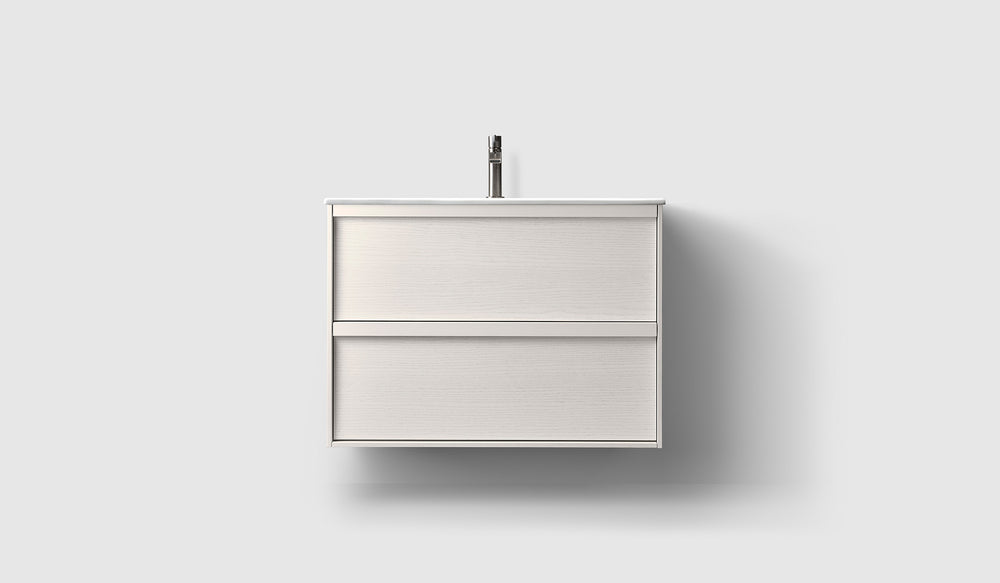 Kommod Haven H2 80 Slim - White Wood - Porslinshandfat