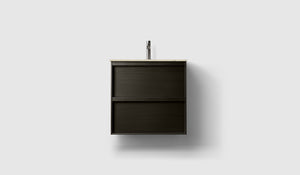 H2/60 - Dark Wood Underlimmat Vit Solid Surface / Norrvange Beige