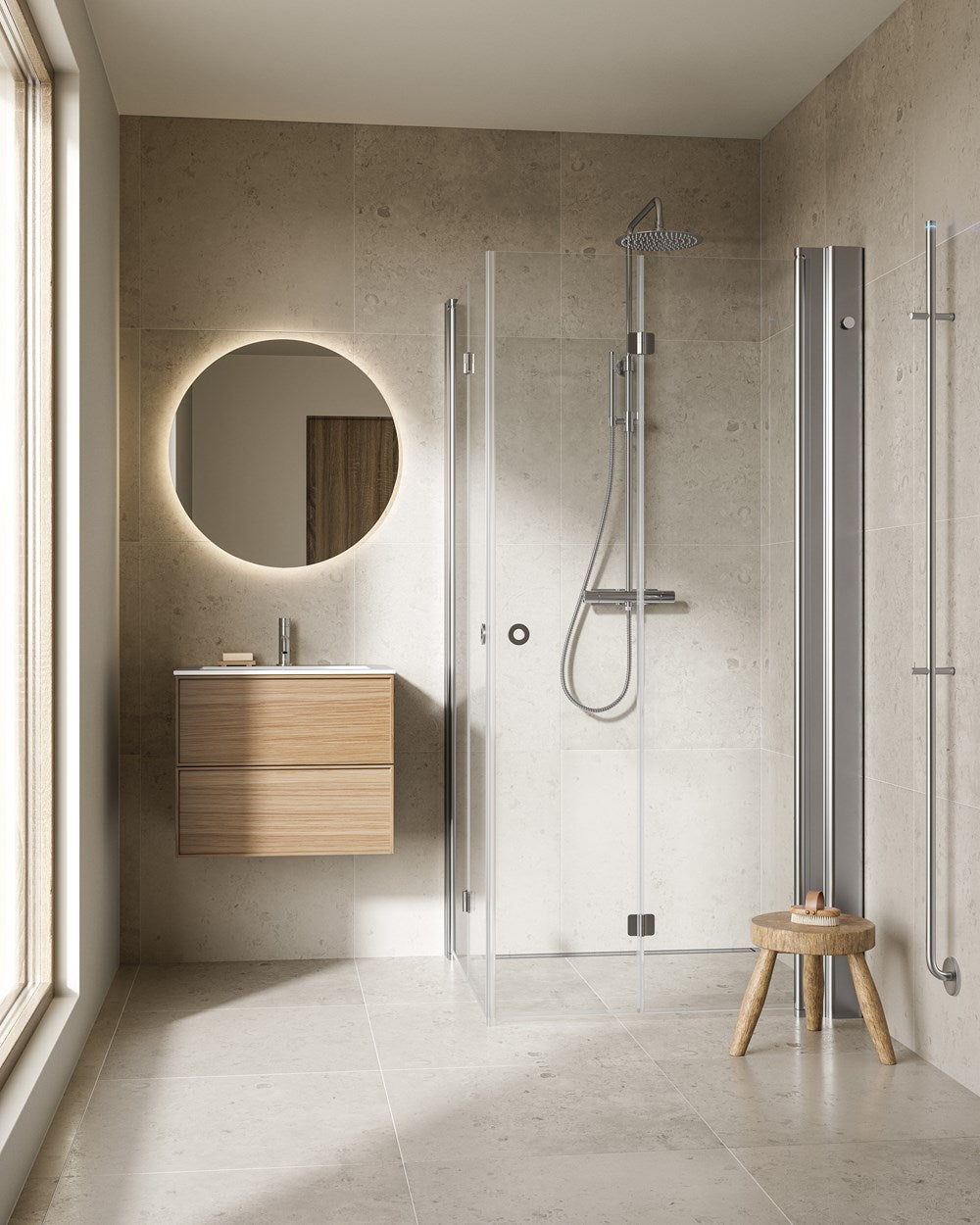 Duschhörna INR Linc Angel Flex Härdat Klarglas