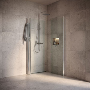 Duschhörna INR Linc Niagara Härdat Klarglas