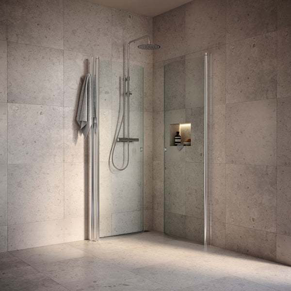 Duschhörna INR Linc Niagara Härdat Klarglas