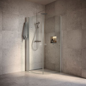 Duschhörna INR Linc Niagara Härdat Klarglas