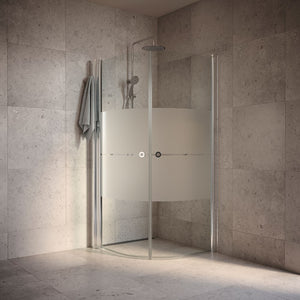 Duschhörna INR Linc Niagara Mönstrat Härdat Glas