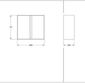Väggskåp Haven H2 C80