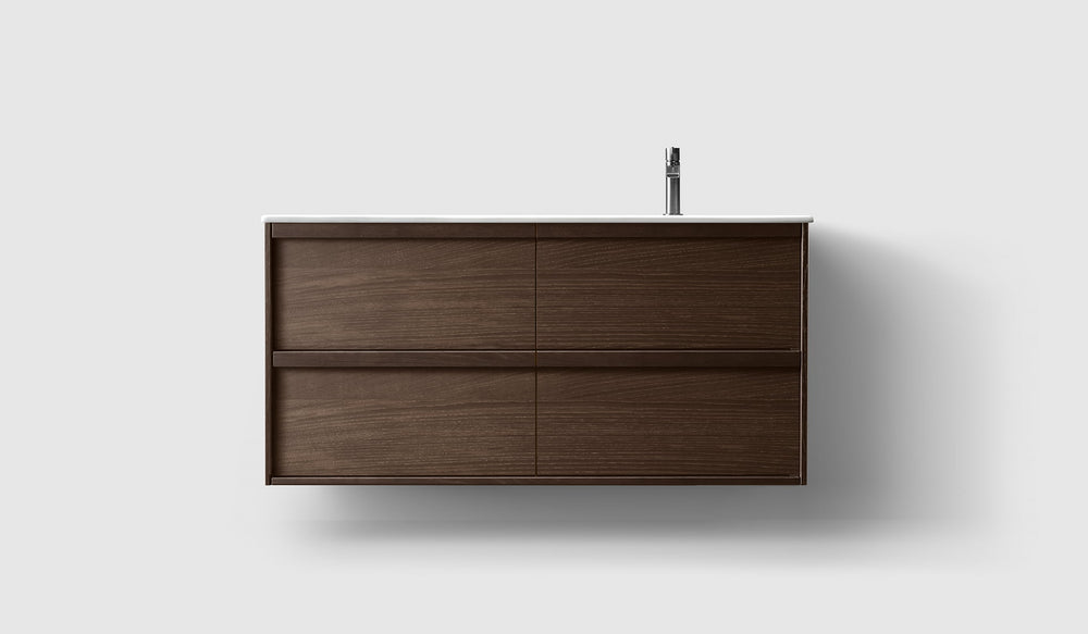 Kommod Haven H2 120 - Smoked Oak Wood - Porslinshandfat - Ett Handfat