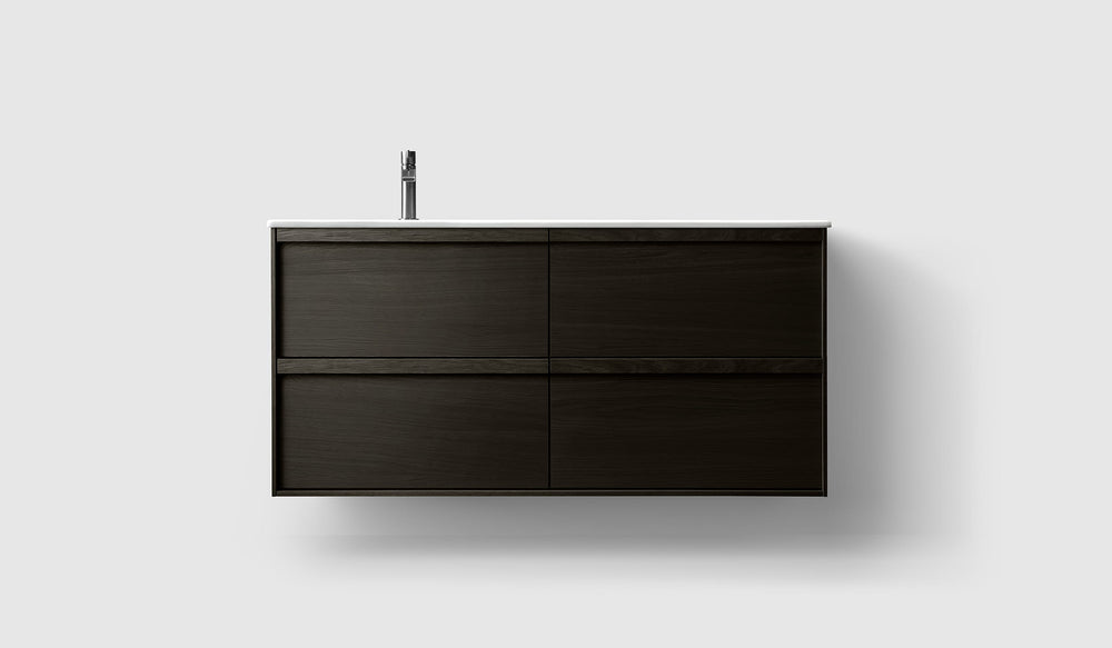 Kommod Haven H2 120 - Dark Wood - Porslinshandfat - Ett Handfat