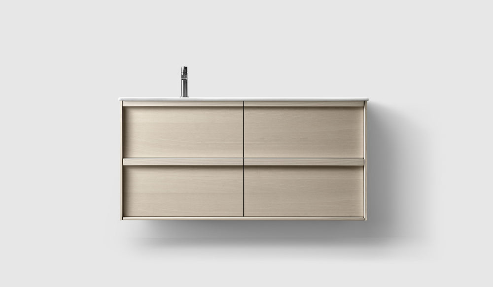 Kommod Haven H2 120 - Light Ash Wood - Porslinshandfat - Ett Handfat