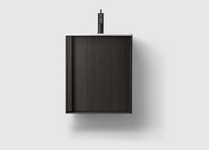 Kommod Haven H2 50 Slim - Dark Wood - Porslinshandfat