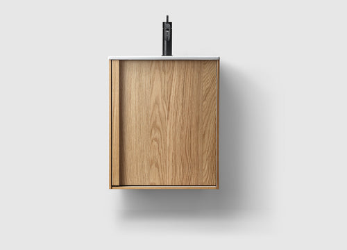 Kommod Haven H2 50 Slim - Oak Wood - Porslinshandfat