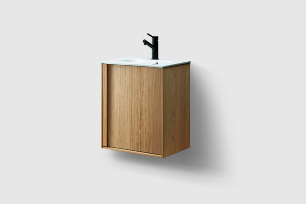 Kommod Haven H2 50 Slim - Oak Wood - Porslinshandfat