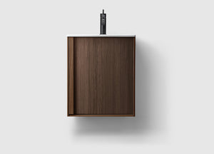 Kommod Haven H2 50 Slim - Smoked Oak Wood - Porslinshandfat