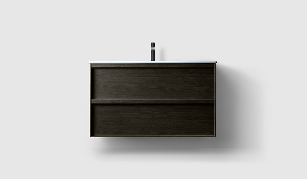 Kommod Haven H2 100 - Dark Wood - Porslinshandfat