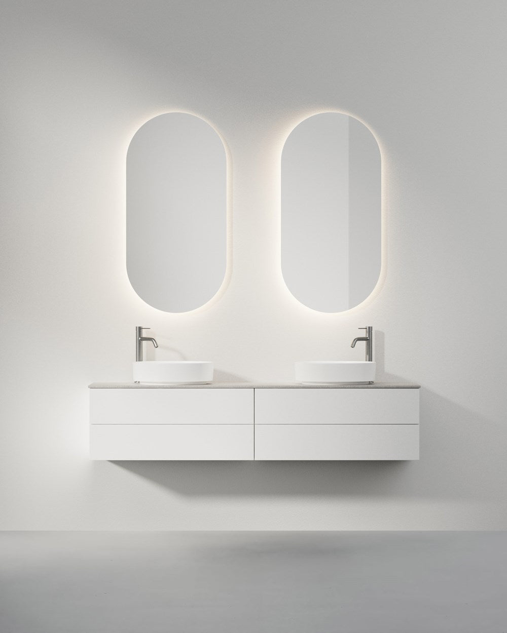 Kommod INR Air Solid 160 Dubbla Tvättställ