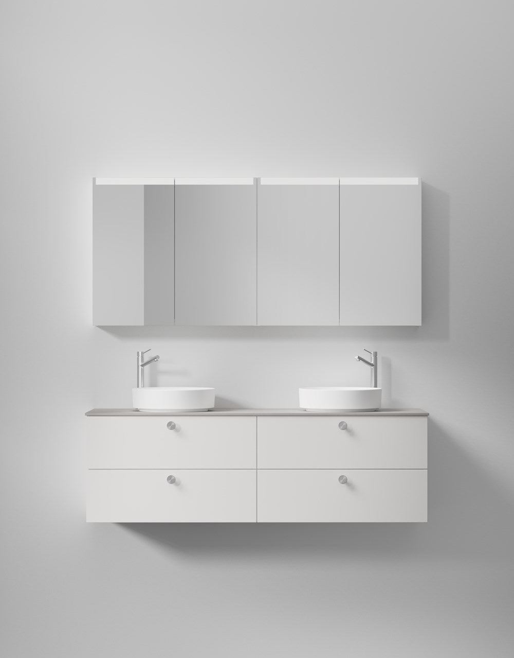 Kommod INR Core Solid 160 Med Bänkskiva & Fristående Handfat