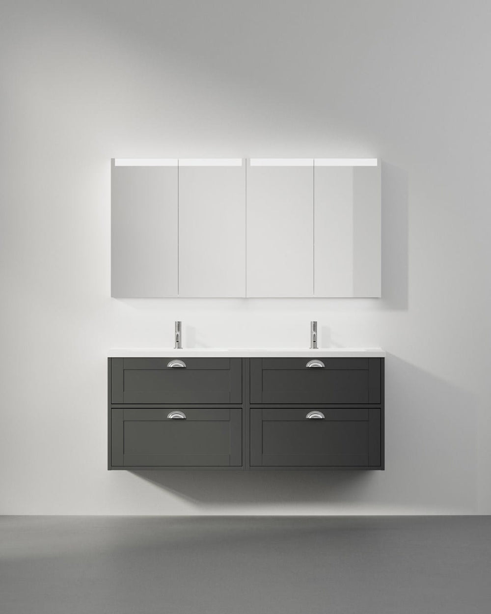 Kommod INR Grand Classic 140 Med Dubbla Porslinstvättställ