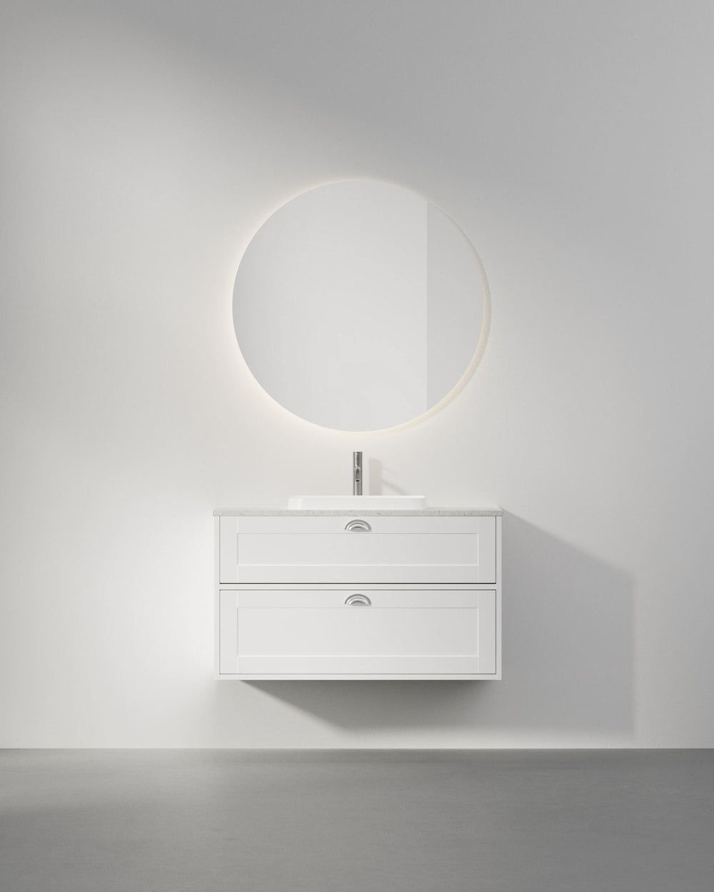 Kommod INR Grand Classic 100 Med Bänkskiva & Fristående Handfat