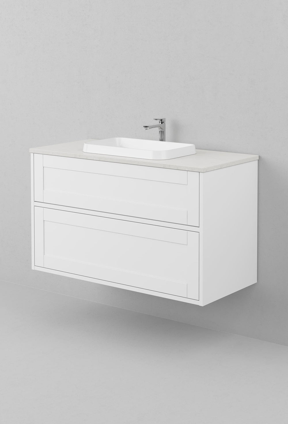 Kommod INR Grand Classic 100 Med Bänkskiva & Fristående Handfat