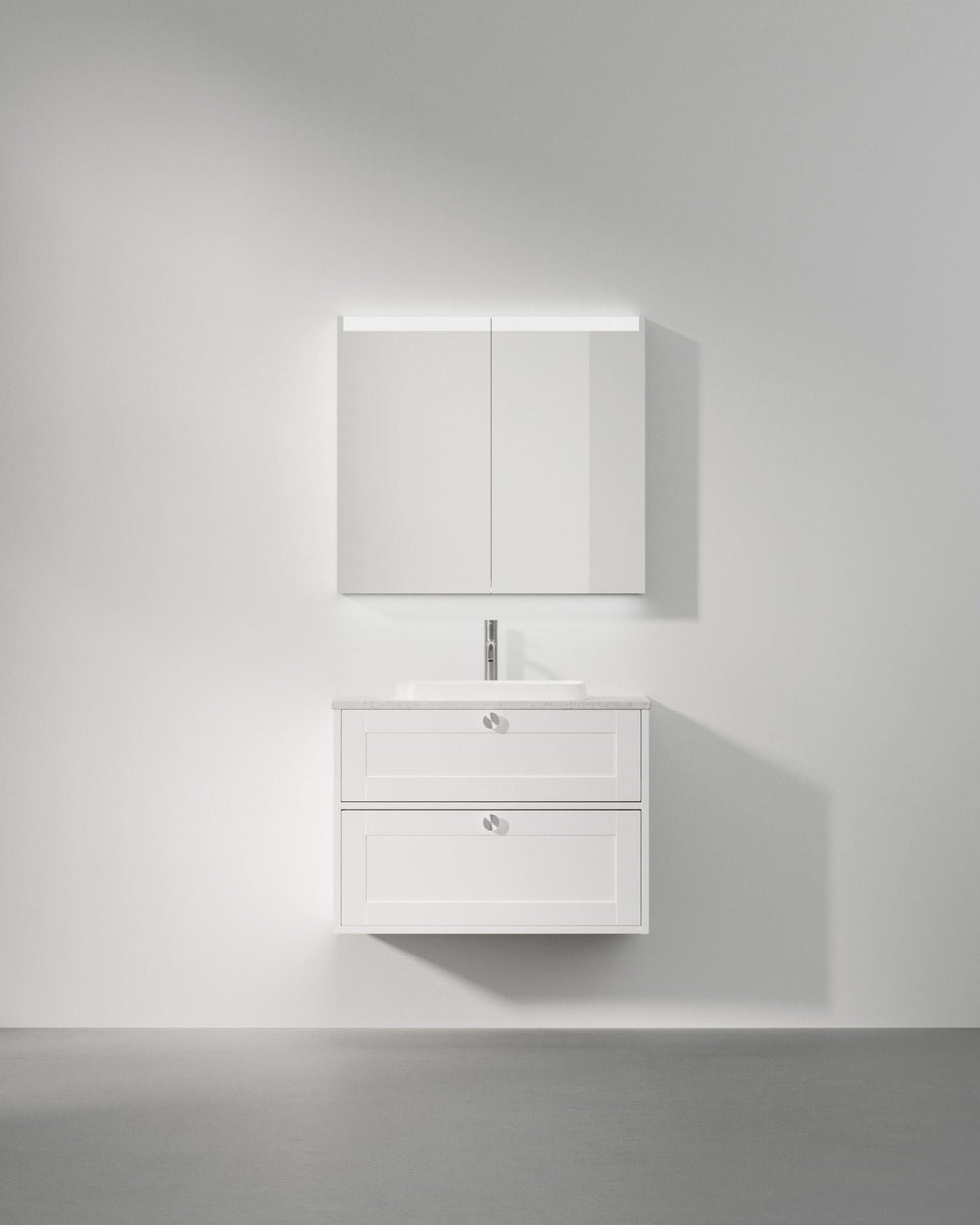 Kommod INR Grand Classic 80 Med Bänkskiva & Fristående Handfat