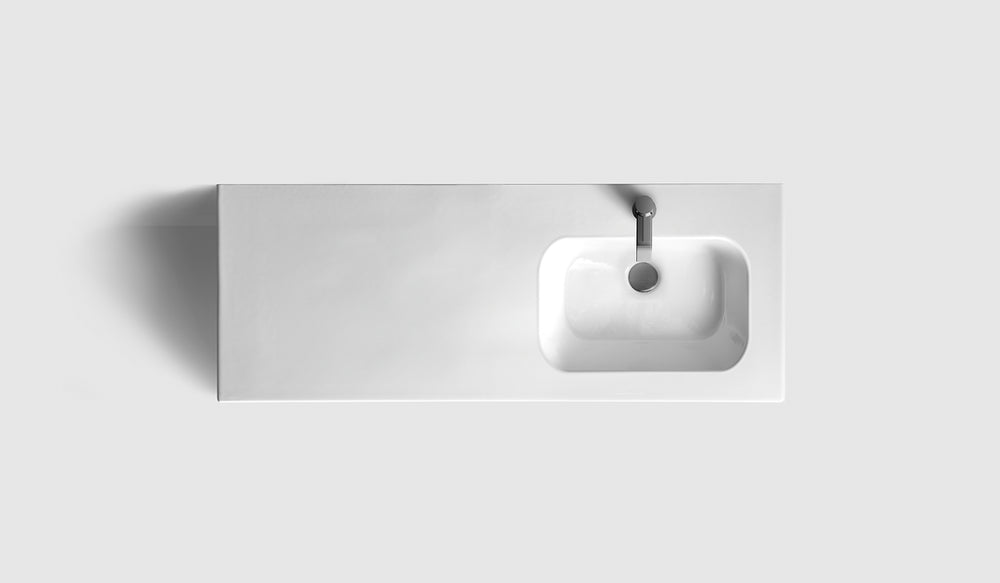 Kommod Haven H2 120 - Oak Wood - Porslinshandfat - Ett Handfat