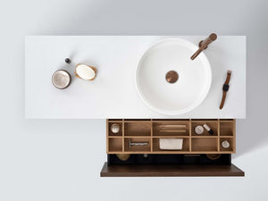 Kommod INR Air Wood 160 Dubbel Tvättställ