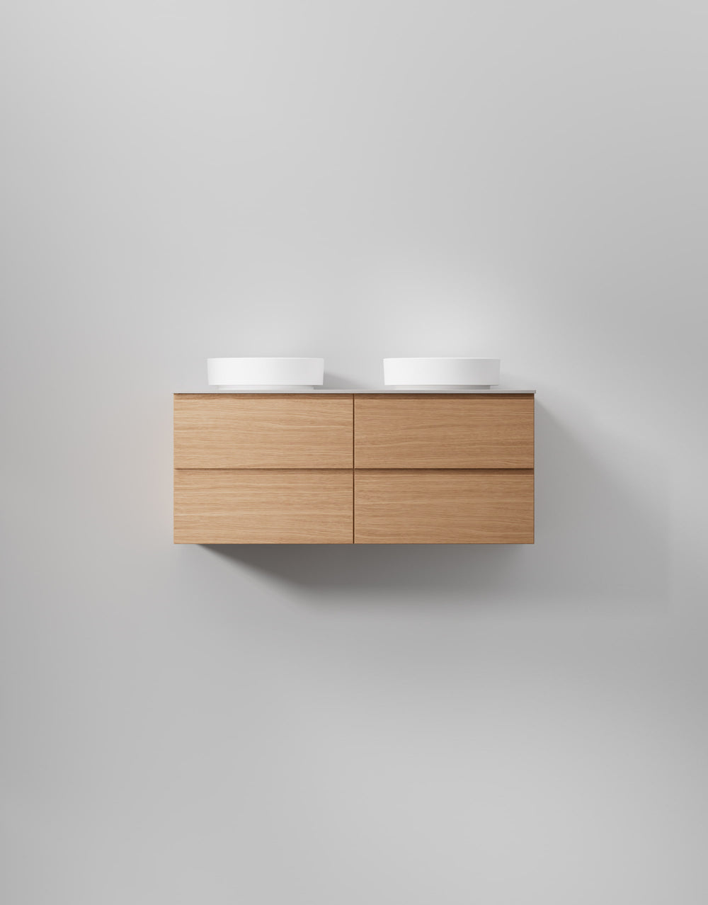 Kommod INR Core Grip 120 Bänkskiva & Dubbla Fristående Handfat