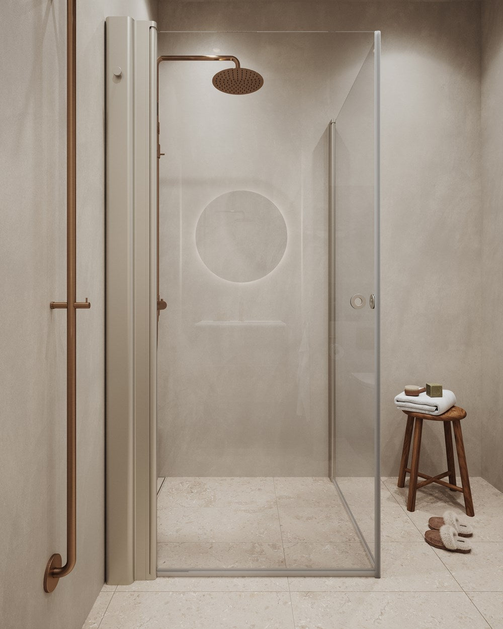 Duschhörna INR Linc Angel Härdat Klarglas Med Ytbehandling