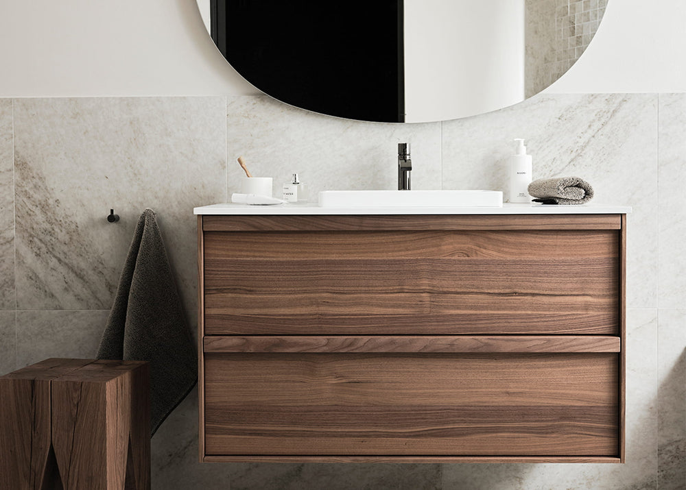 Kommod Haven H2 100 - Walnut Wood  - Bänkskiva