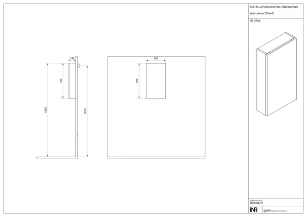 Väggskåp INR Solid 40/15