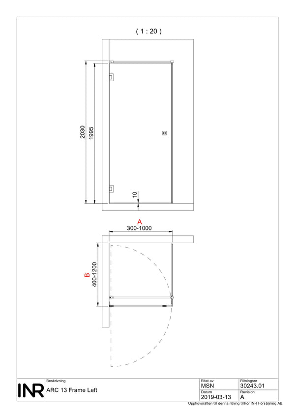 Duschhörna INR Arc 13 Frame