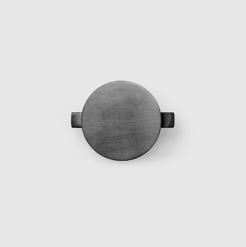 KNOB A2. 06 Brushed Black Chrome