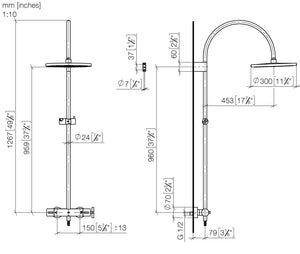 Takduschset Dornbracht TARA med Handdusch