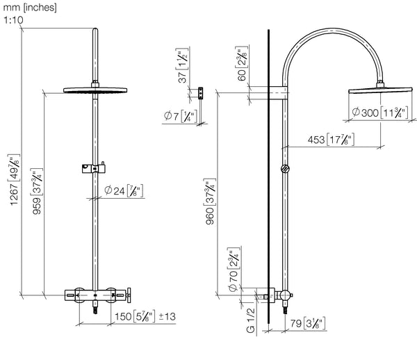 Takduschset Dornbracht TARA med Handdusch