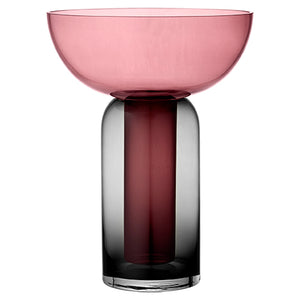 TORUS vase Black/Rose / Ø25xH33 CM