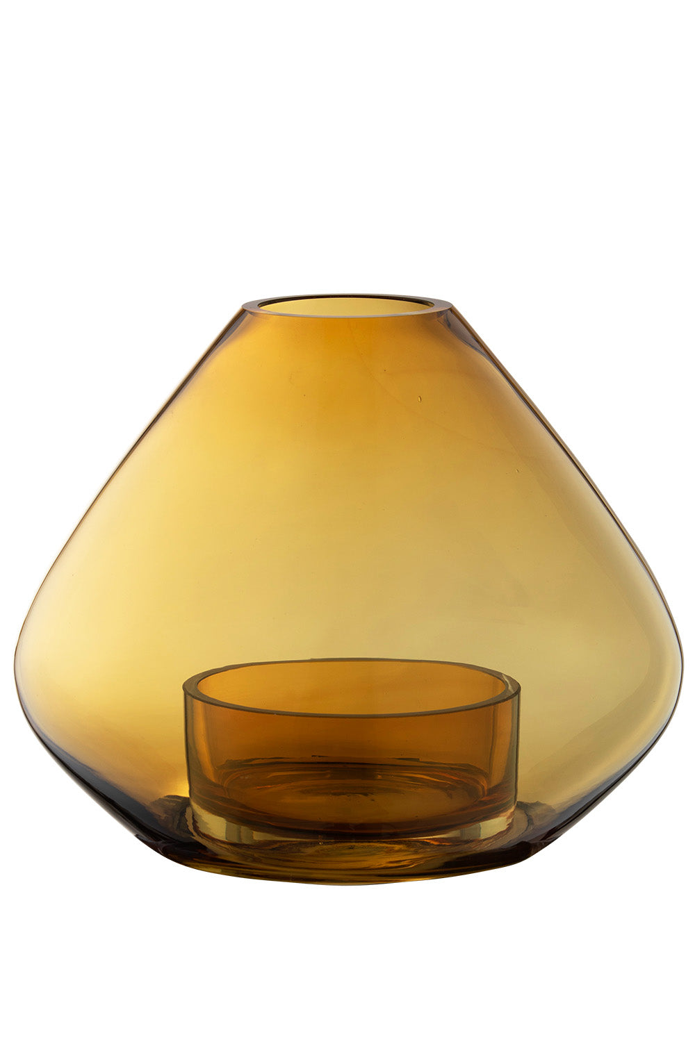 UNO lantern/vase Amber / Ø25,9xH21 CM