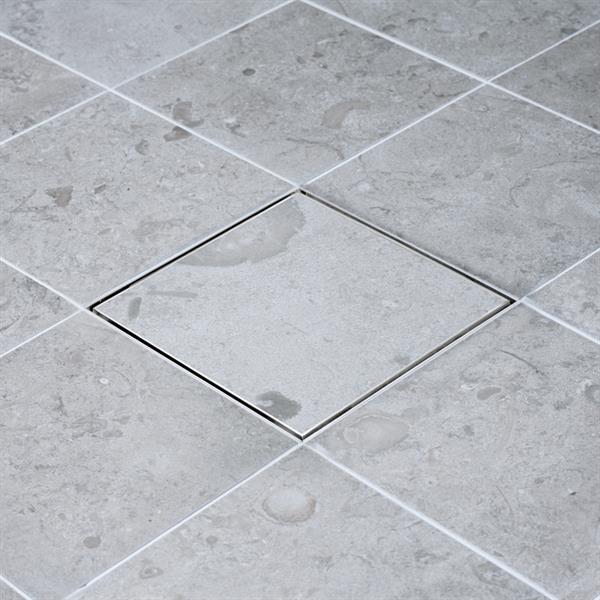 Golvbrunnssil Tebo Tile In Slim 200 Borstad