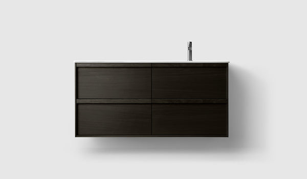 Kommod Haven H2 120 - Dark Wood - Porslinshandfat - Ett Handfat