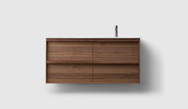 Kommod Haven H2 120 - Walnut Wood - Porslinshandfat - Ett Handfat