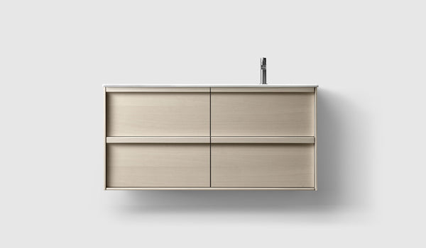 Kommod Haven H2 120 - Light Ash Wood - Porslinshandfat - Ett Handfat