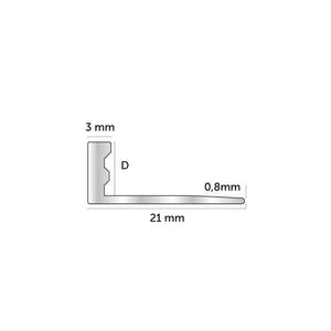 Kakellist Genesis ESA Vit 8 mm