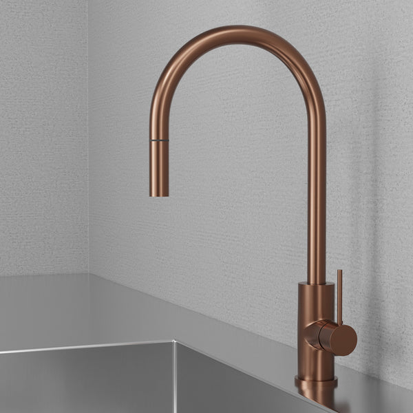 Köksblandare Scandtap Steel Accent D Med Utdragbart Munstycke