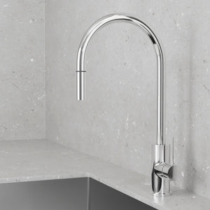 Köksblandare Scandtap Steel Accent D Med Utdragbart Munstycke