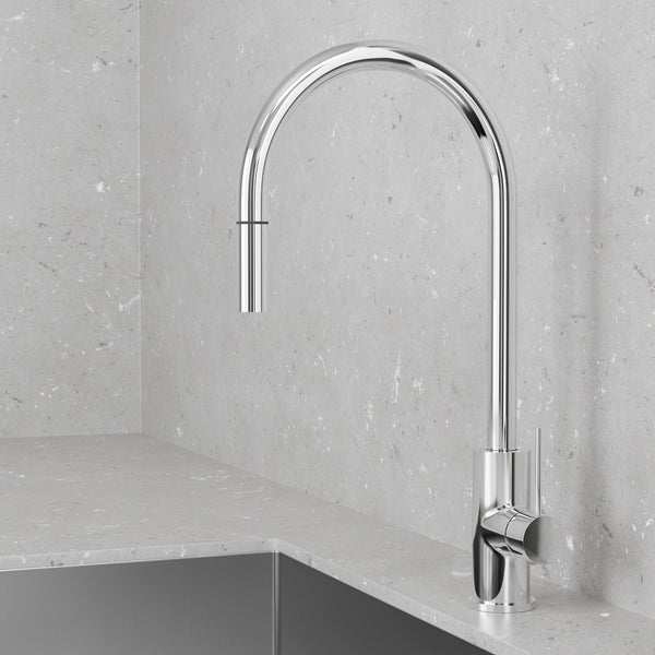 Köksblandare Scandtap Steel Accent D Med Utdragbart Munstycke