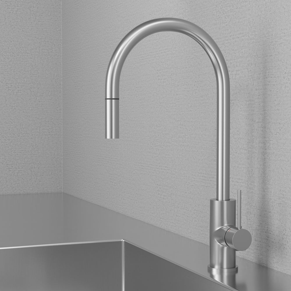 Köksblandare Scandtap Steel Accent D Med Utdragbart Munstycke