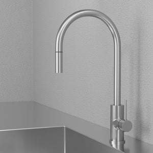 Köksblandare Scandtap Steel Accent D Med Utdragbart Munstycke