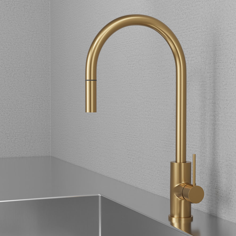 Köksblandare Scandtap Steel Accent D Med Utdragbart Munstycke