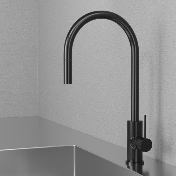 Köksblandare Scandtap Steel Accent D Med Utdragbart Munstycke