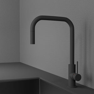Köksblandare Scandtap Steel Accent Square Med Utdragbart Munstycke