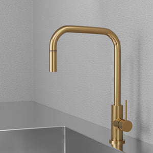 Köksblandare Scandtap Steel Accent Square Med Utdragbart Munstycke